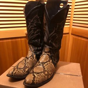 Rare Tony Lama Traid Boa Constrictor With Great Western Boot Co. Labeled 10.5